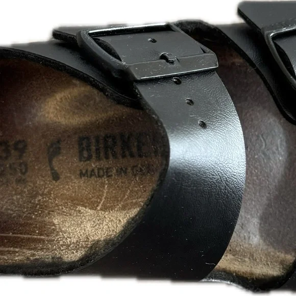 Birkenstock Women’s Arizona Black Sandals (39) - Picture 3 of 5